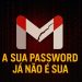 Aviso de cibersegurança com logótipo Gmail e alerta de violação de dados em fundo escuro.