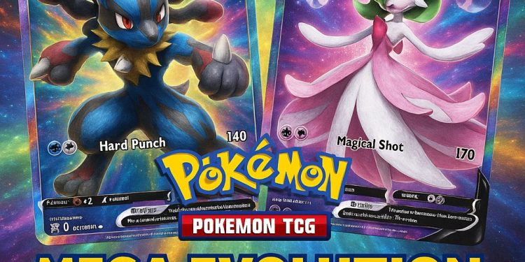 Pokémon TCG Mega Evolution – expansão com Mega Lucario ex e Mega Gardevoir ex regressa com novo estilo artístico e cartas ultrarraras.
