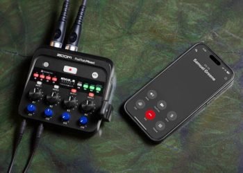 Zoom PodTrak P4next – estação portátil de gravação de podcast com quatro entradas XLR e pads de som