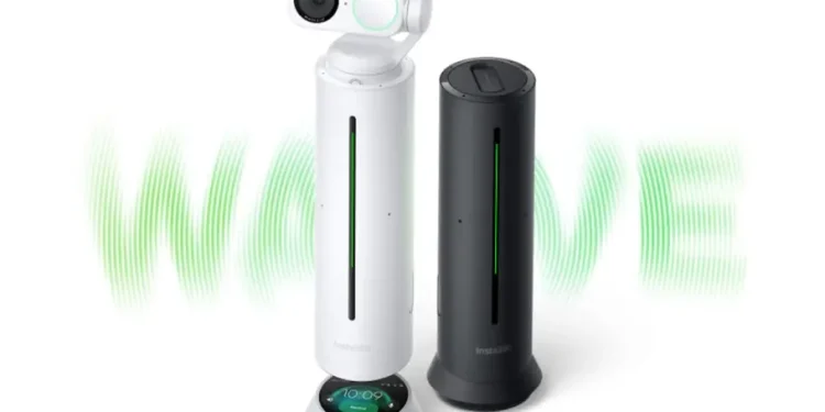 Insta360 Wave – microfone de conferência inteligente com IA, captação 360 e tradução automática em tempo real.