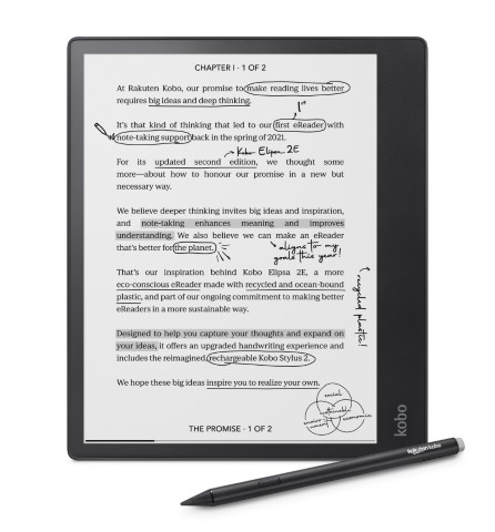 Kobo Black Friday 2025: super descontos em eReaders 7 EN Elipsa2E FrontStylus Reading