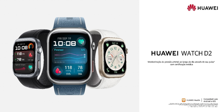 HUAWEI Watch D2: o smartwatch que mede a pressão arterial e detecta arritmias chega agora em azul