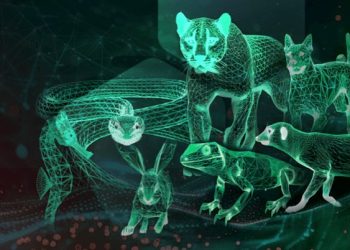 Representação visual de tráfego DNS e ataques baseados em IA