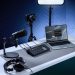 Consola de producção RØDECaster Video S, compacta, com misturador de áudio e vídeo integrados.