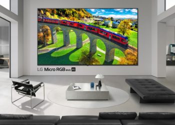 LG Micro RGB evo TV LCD avançada com processador Alpha 11 AI no CES 2026