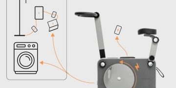 TUKASEV HR Bank bicicleta geradora energia