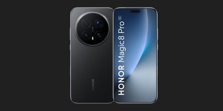HONOR Magic8 Pro em destaque com módulo fotográfico e ecrã OLED.