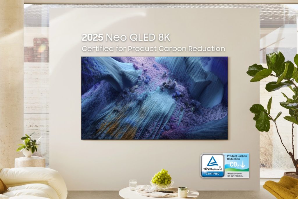 Samsung TVs and Displays TUV Rheinland Product Carbon Reduction Product Carbon Footprint Certifications Neo QLED 8K Fifth Consecutive Year dl1