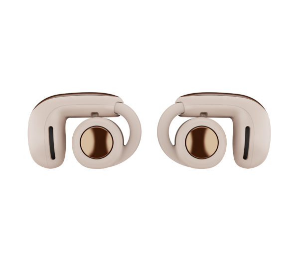 Bose QuietComfort Ultra e Ultra Open Earbuds na cor Driftwood Sand 3 Bose Ultra Open Earbuds em Driftwood Sand