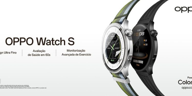 OPPO Watch S smartwatch ultrafino em aço inoxidável