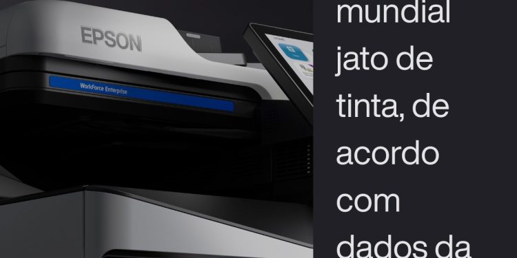 Impressoras Epson jato de tinta em ambiente de escritório moderno