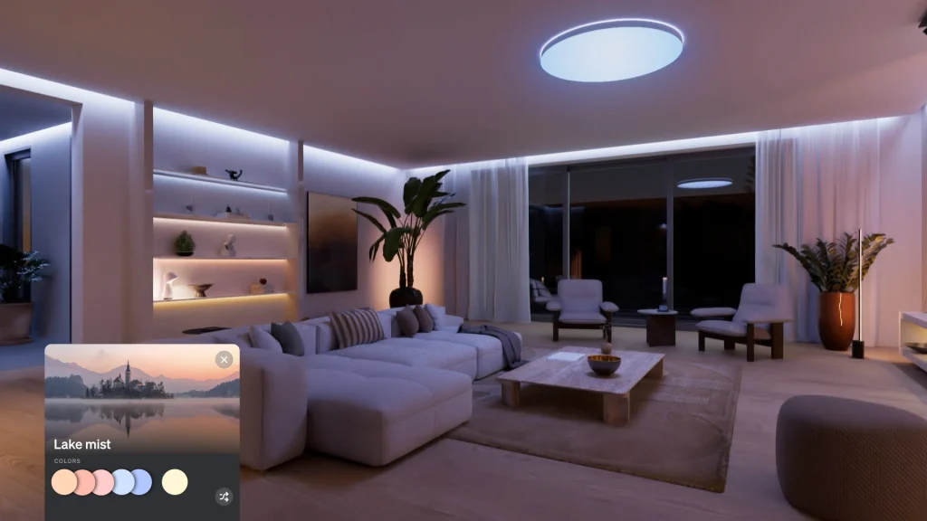 Philips Hue SpatialAware: cenários de luz lá para casa 7 sh010 lake mist still spatialaware