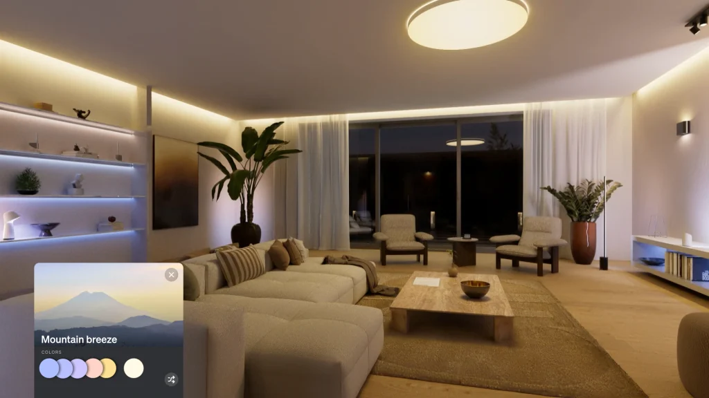 Philips Hue SpatialAware: cenários de luz lá para casa 5 sh010 mountain breeze still spatialaware