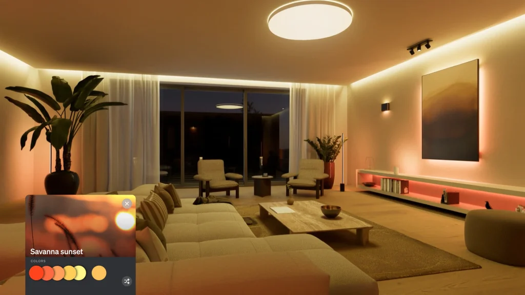 Philips Hue SpatialAware: cenários de luz lá para casa 3 sh010 savanna sunset still spatialaware