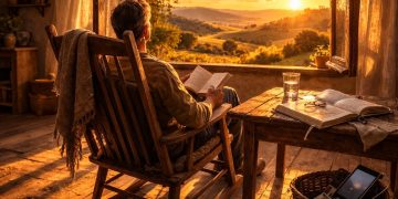 Detox digital Jovem em ambiente de slow living, geração Z a desligar das redes sociais