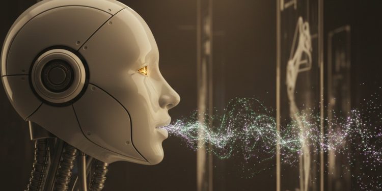 Quando a IA aprende a falar sozinha 1 Representação conceptual de inteligência artificial com capacidade de diálogo interno e memória de trabalho