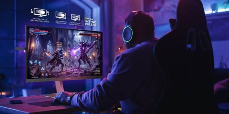 AOC MBR, MBR Sync e MBR+ explicados 1 monitor gaming AOC com tecnologia de redução de motion blur em ação