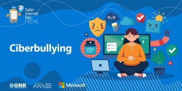 sessão educativa sobre segurança digital com crianças organizada pela GNR e Microsoft Portugal