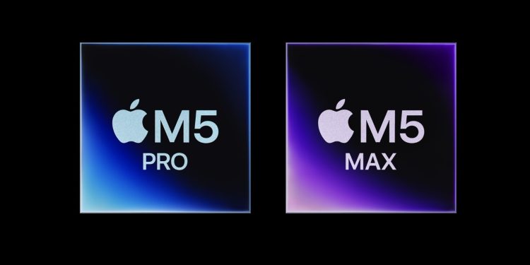 MacBook Pro 14 e 16 polegadas com chip M5 Pro e M5 Max sobre secretária