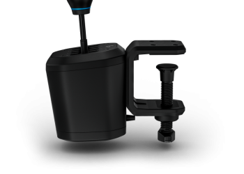 Logitech G RS H-Shifter em cockpit de simulação com alavanca manual de 7 velocidades