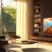 TCL sugere tecnologia para o Dia do Pai 5 sala com televisão TCL QD-Mini LED e família a ver filme em ambiente confortável