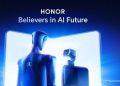 HONOR Robot Phone com sistema de gimbal robótico visível, apresentado no MWC 2026 em Barcelona
