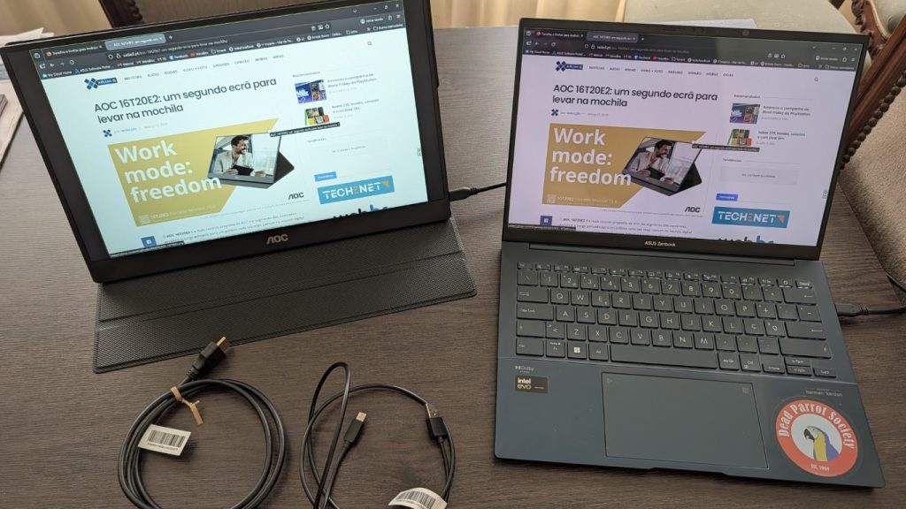 Analise AOC 16T20E2 ligado portatil 2 1