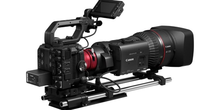 Canon CN30x40 lente cinema RC-IP300 controlador PTZ produção vídeo