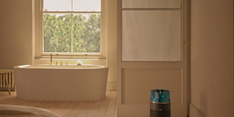 purificador Dyson HushJet Compact com design moderno e fluxo de ar