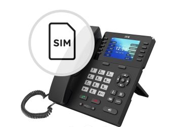 Telefones SPC WF100 e WD100 com SIM 4G em ambiente de escritório moderno