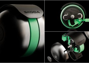 sistema de som Skoda DuoBell com emissão de tons afinados em ambiente urbano