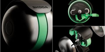 sistema de som Skoda DuoBell com emissão de tons afinados em ambiente urbano