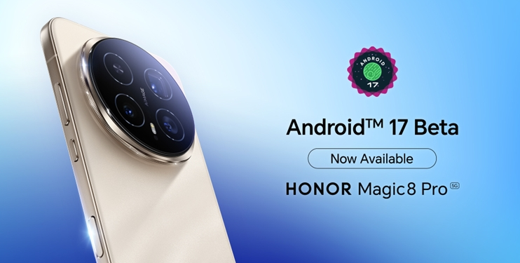 HONOR Magic8 Pro com Android 17 Beta 3 para developers