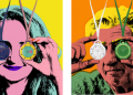 Oito modelos da colecção Royal Pop da Audemars Piguet × Swatch em Bioceramic colorido com cordão em pele, dispostos sobre superfície branca