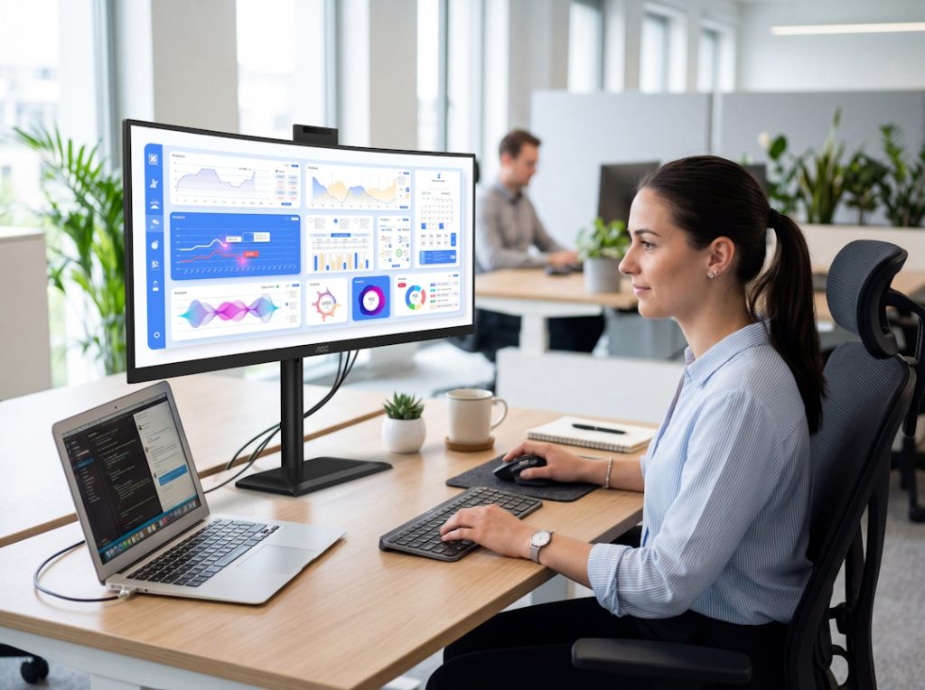 AOC E4 aposta em ergonomia e 5 anos de garantia 3 AOC E4 b