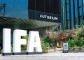 Stand da Xiaomi na apresentação da IFA 2026 com destaque para o ecossistema inteligente Human × Car × Home e Inteligência Artificial.