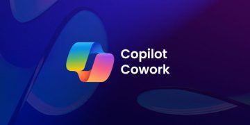 Interface do Microsoft Copilot Cowork a executar tarefas automáticas num ambiente Microsoft 365