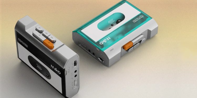 Gadhouse MIKO recupera as cassetes em grande estilo 1 Leitor de cassetes portátil Gadhouse MIKO com corpo transparente e acabamentos em alumínio.